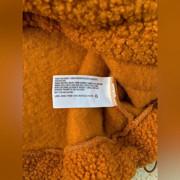 Wild Fable NWT Size Large Rust Sherpa Quarter Zip Cozy Pullover - Picture 6 of 6